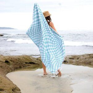 NEW with TAGS Teema The Aqua Checkmate Towel